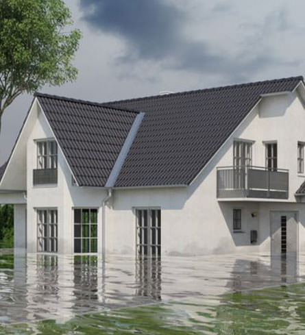 Haus im Hochwassergebiet